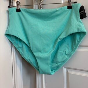 SPANXshape™ Swim Pique Hi-Rise Cheeky Bottom in Tropical Turquoise NWT Size XL